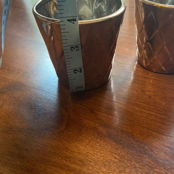 Grouping of Black & Gold Vase and Candle Holders with Gold Candle - Picture 3 of 6